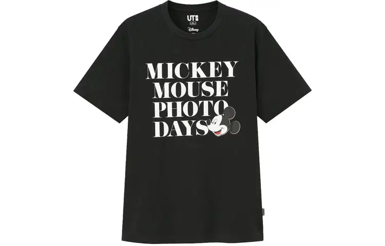 UNIQLO T Shirts Unisex Black Crew Neck Moderate