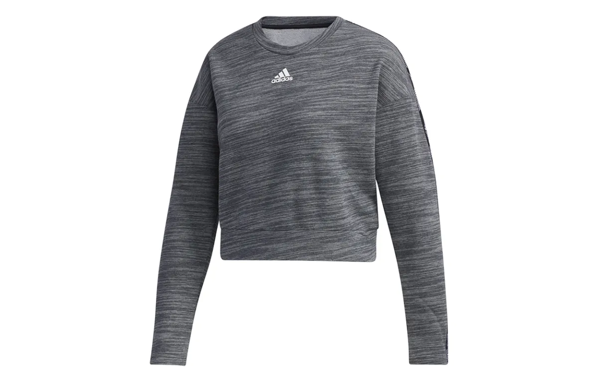 Adidas Sweatshirts Women's Dark Gray Crew Neck Moderate