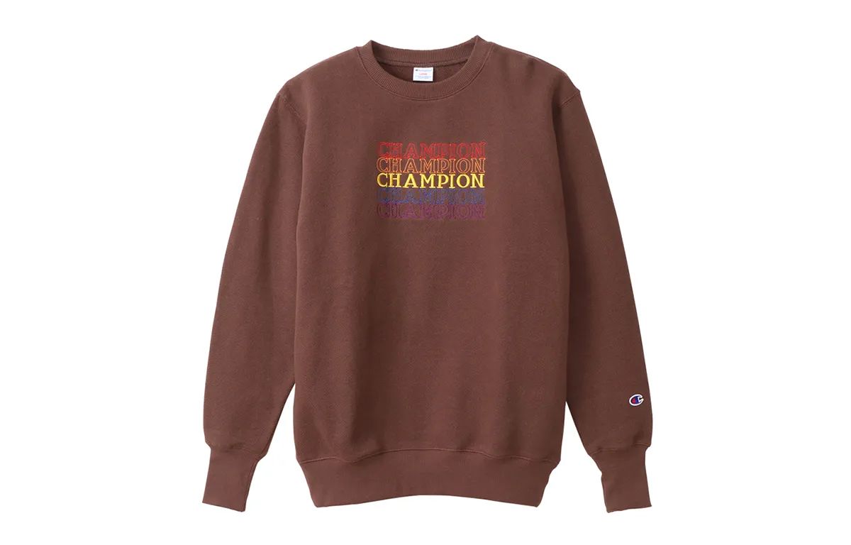 Champion Sports Fleece Lined Sweatshirt Japan Version Men's Coffee