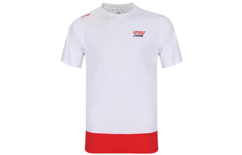 Li Ning T Shirts Men's White Crew Neck Moderate