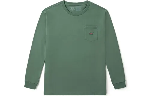 Vans T Shirts Unisex Green Crew Neck Moderate Straight Fit