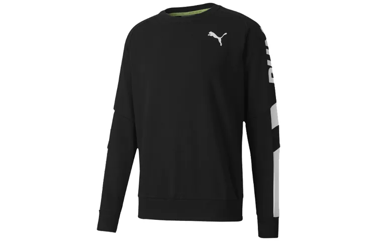 PUMA Modern Sports Sweatshirts Men's Black Crew Neck Moderate Regular