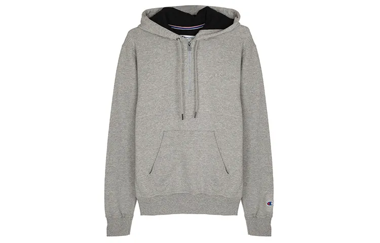 Champion Sweatshirts Men's Gray Hooded Thickened Regular
