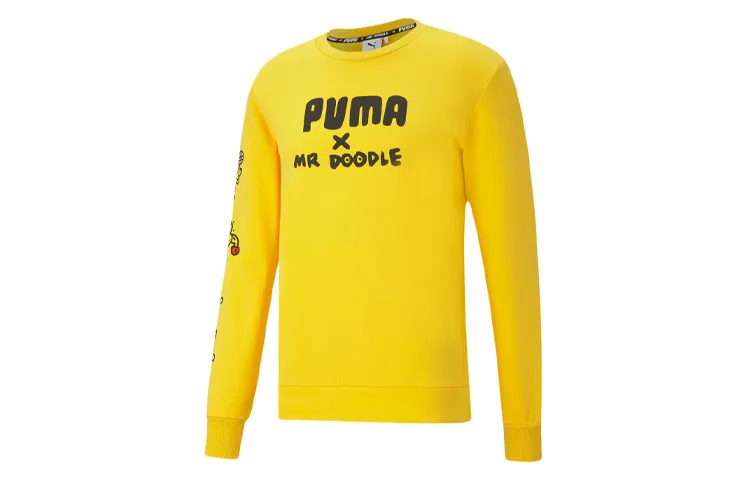 PUMA Sweatshirts Men's Lemon Crew Neck Moderate Regular