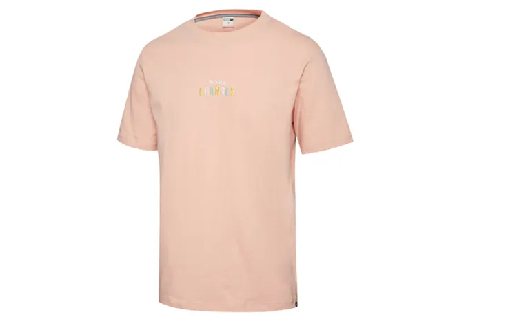 PUMA T-Shirts Men's Pink Crew Neck Moderate Straight Fit