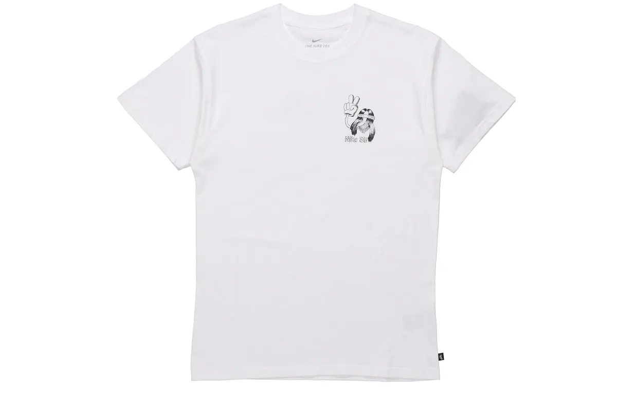 Nike SB Drop Shoulder Sleeve T-Shirt Unisex White