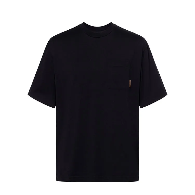 Acne Studios T Shirts Men's Black Crew Neck Moderate Straight Fit