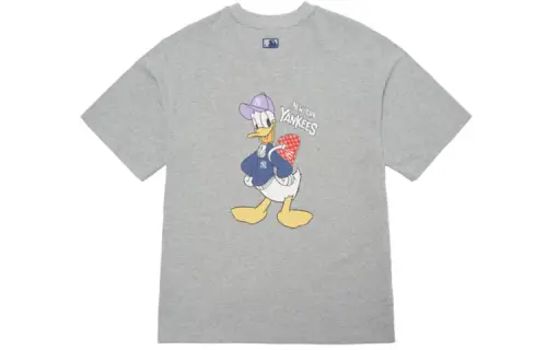 MLB X Disney Collaboration T Shirt Unisex Gray