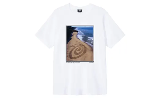 Stussy T Shirts Unisex White Crew Neck Moderate Straight Fit