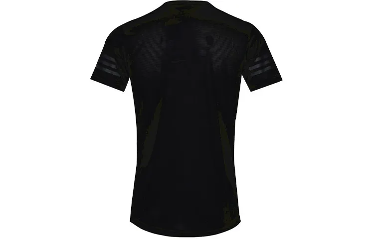 Adidas T-Shirts Men's Black Crew Neck Moderate Straight Fit