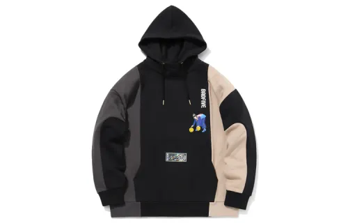 Li Ning Sweatshirts Men's Black Hooded Moderate Heavyweight