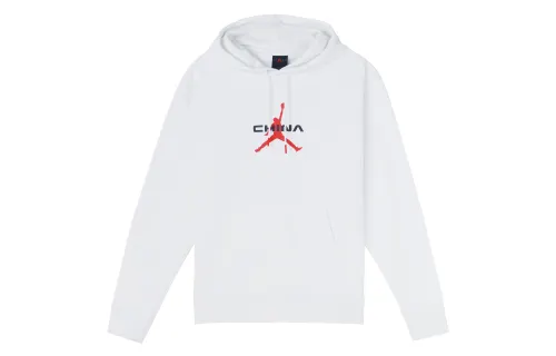 Jordan Sweatshirts Men's Mountain Peak White Hooded Moderate Regular