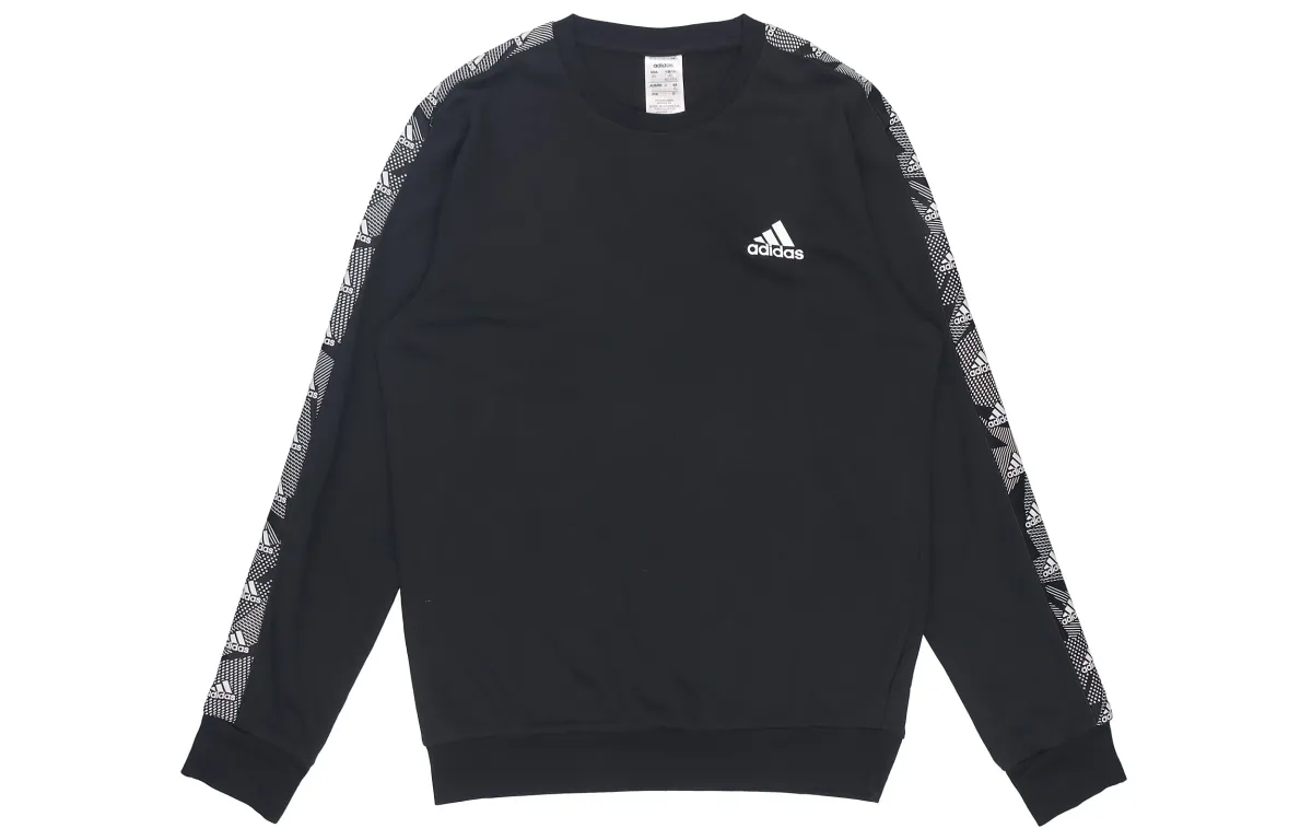 Adidas Sweatshirts Men's Black Crew Neck Moderate Regular