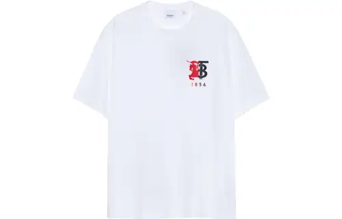 Burberry Contrast Logo Graphic Cotton T shirt