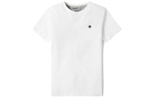 Timberland T Shirts Men's White Crew Neck Moderate Straight Fit