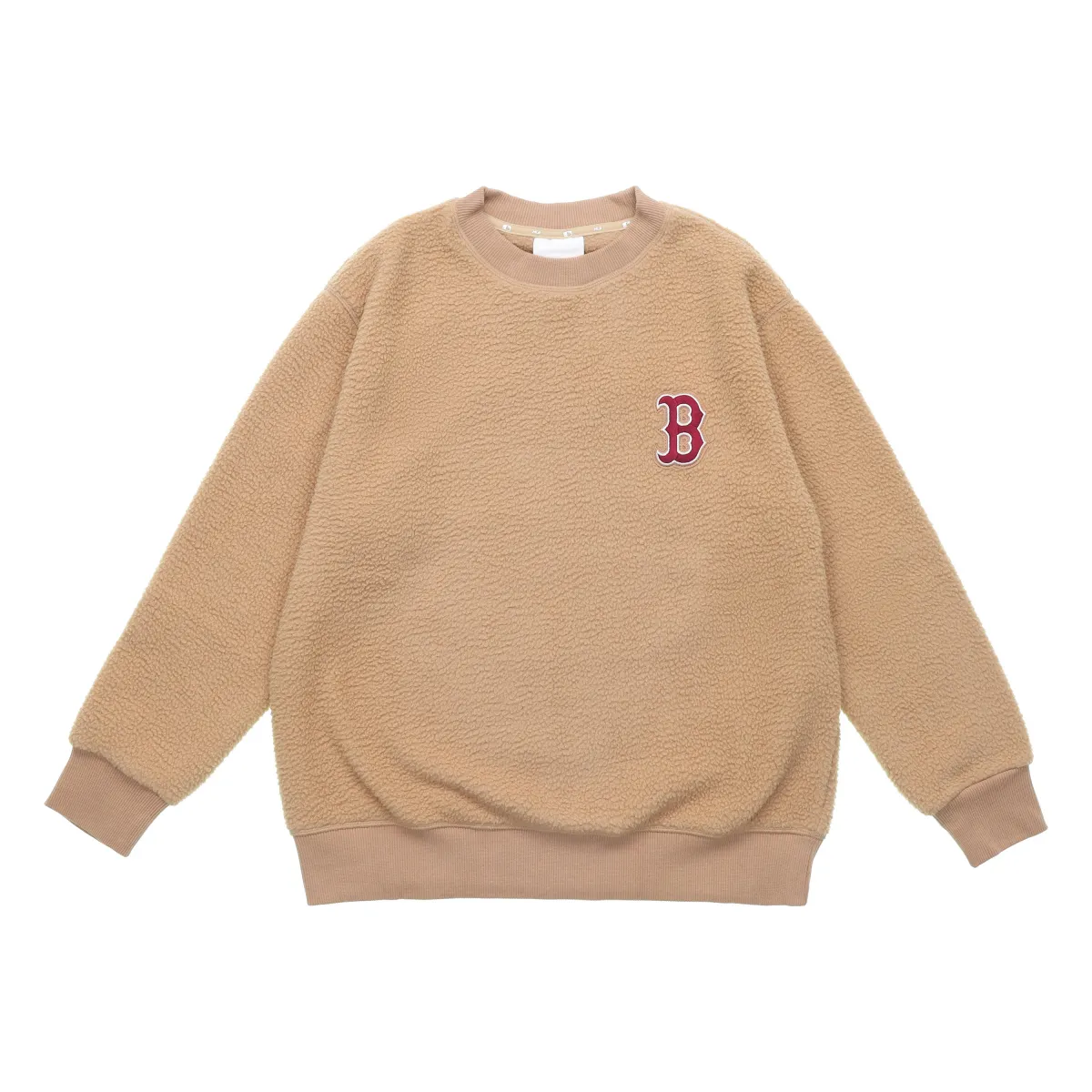 MLB Basic Logo Sweatshirts Unisex Brown Crew Neck Moderate Straight Fit