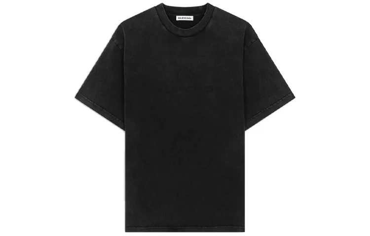 Balenciaga T Shirt, Regular Fit Unisex Dark Gray