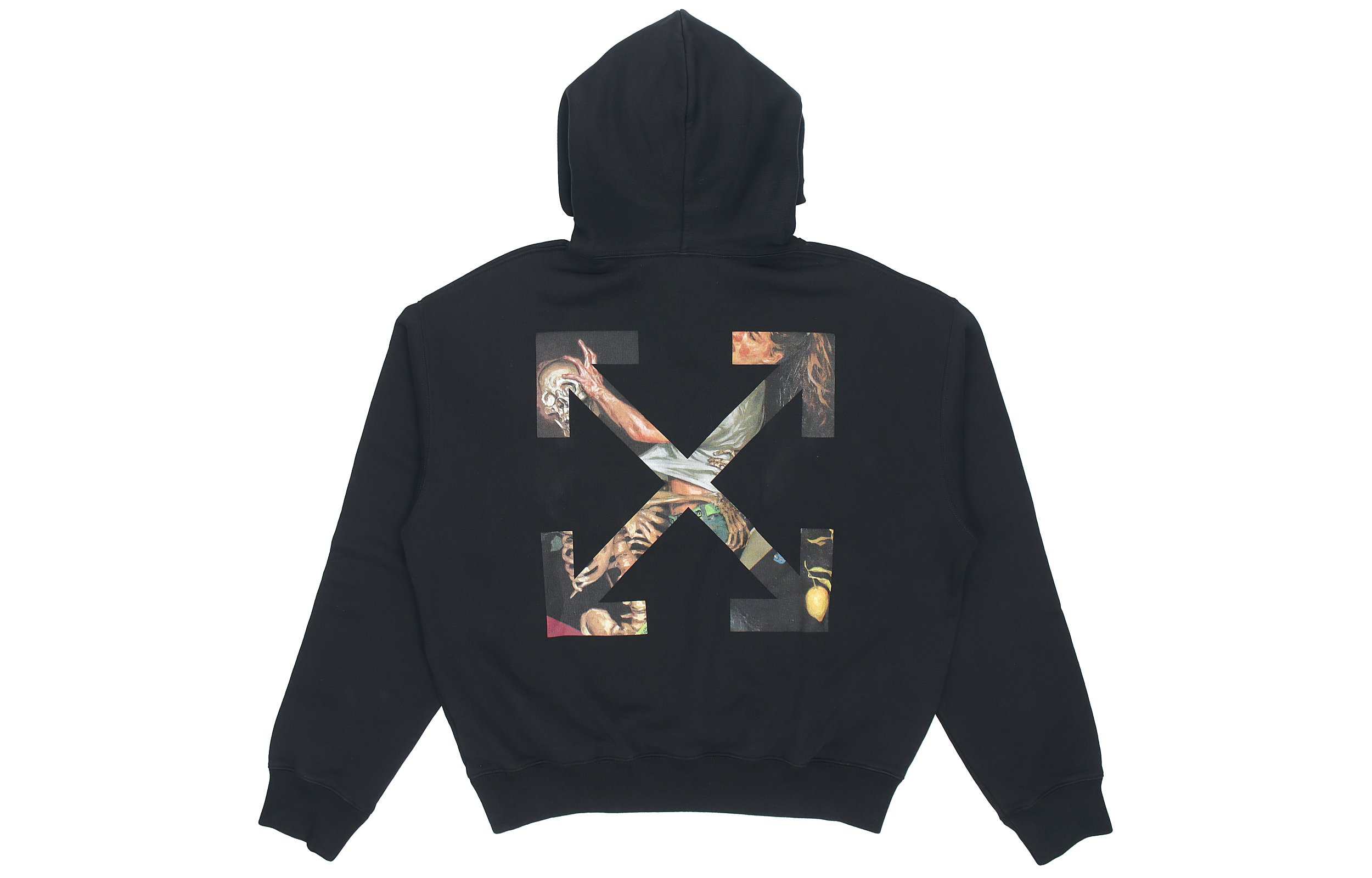 OFF-WHITE Arrow with hood, classic hoodie, black sweatshirt