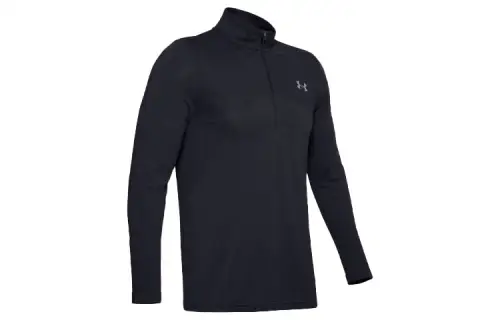 Under Armour Seamless T Shirts Men's Black Stand Collar Moderate