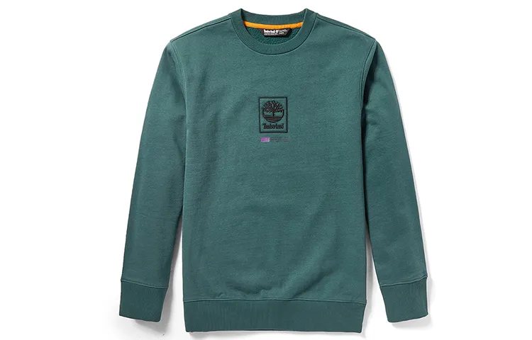 Timberland Sweatshirts Men's Atlantic Green Crew Neck Moderate Regular