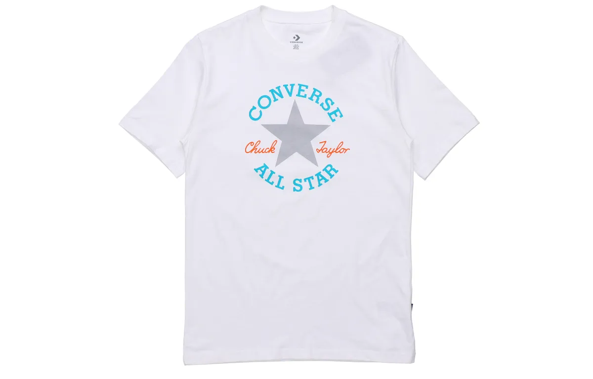 Converse T-Shirts Men's White Crew Neck Moderate Straight Fit
