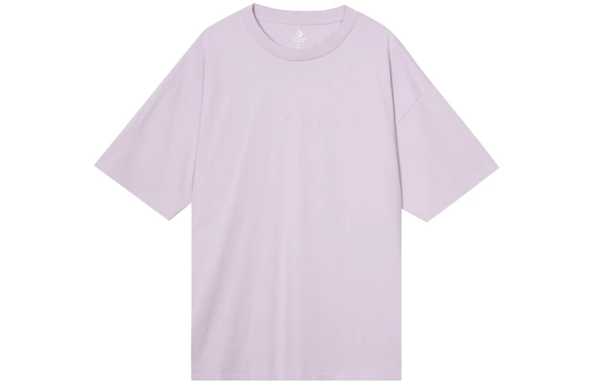 Converse T-Shirts Unisex Purple Crew Neck Moderate Straight Fit