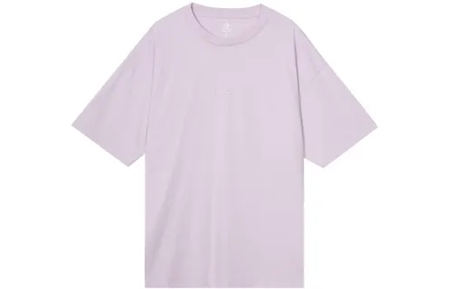 Converse T Shirts Unisex Purple Crew Neck Moderate Straight Fit