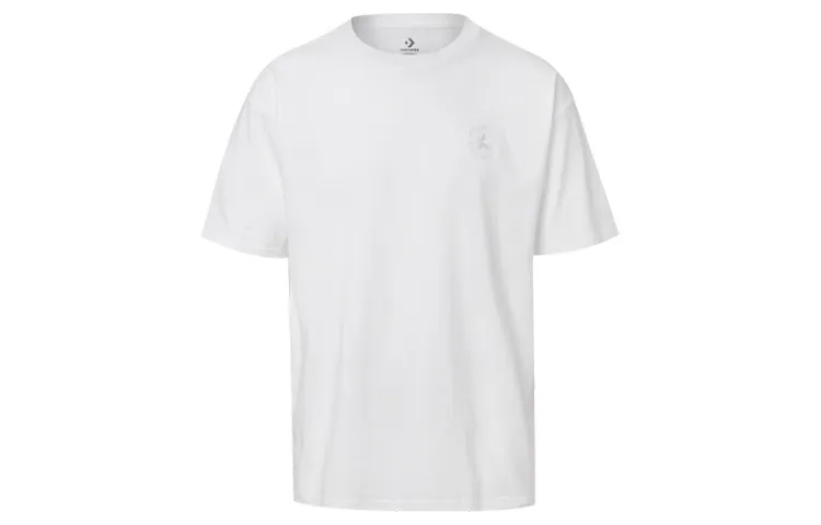 Converse T-Shirts Men's White Crew Neck Moderate Straight Fit