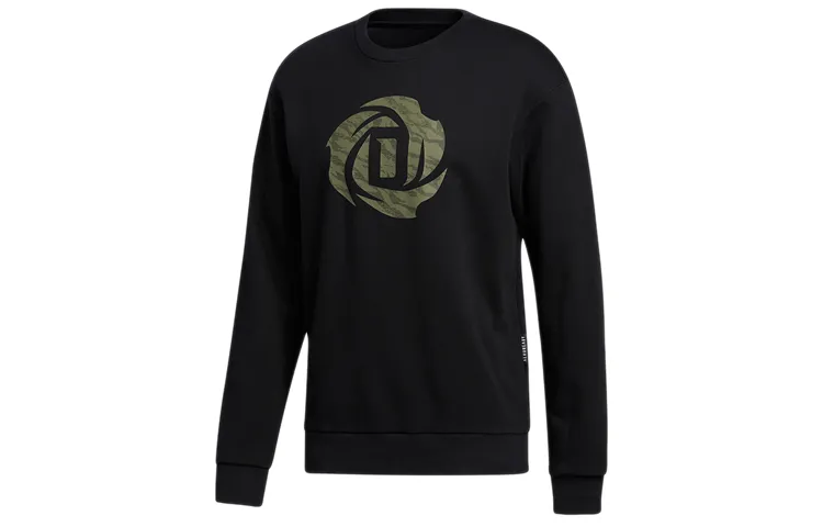 Adidas Sweatshirts Men's Black Crew Neck Moderate Straight Fit