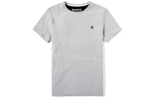 Timberland T Shirts Men's Medium Heather Gray Crew Neck Moderate Straight Fit