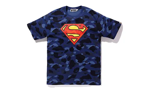 Bape X Dc Superman Color Camo Tee