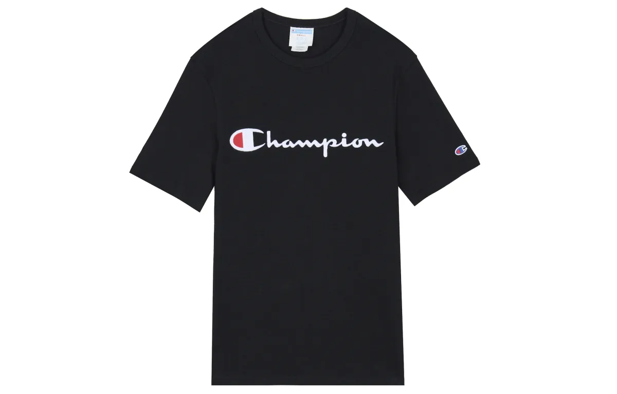 Champion T Shirt US Version Unisex Black
