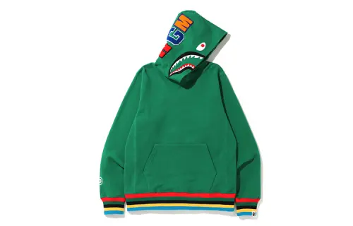 Bape Shark Line Rib Pullover Hoodie