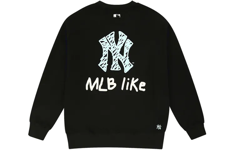MLB Like Collection Sweatshirts Unisex Black Crew Neck Moderate Regular