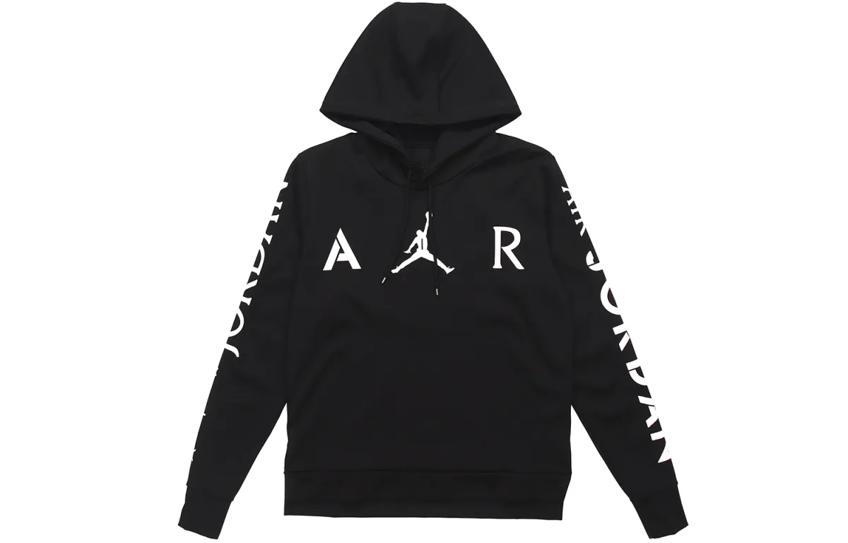 Jordan Sweatshirts Men's Black Hooded Moderate Regular
