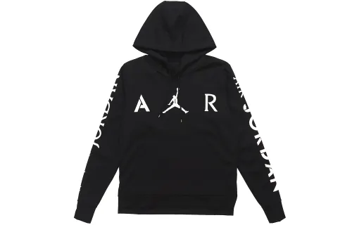 Jordan Sweatshirts Men's Black Hooded Moderate Regular
