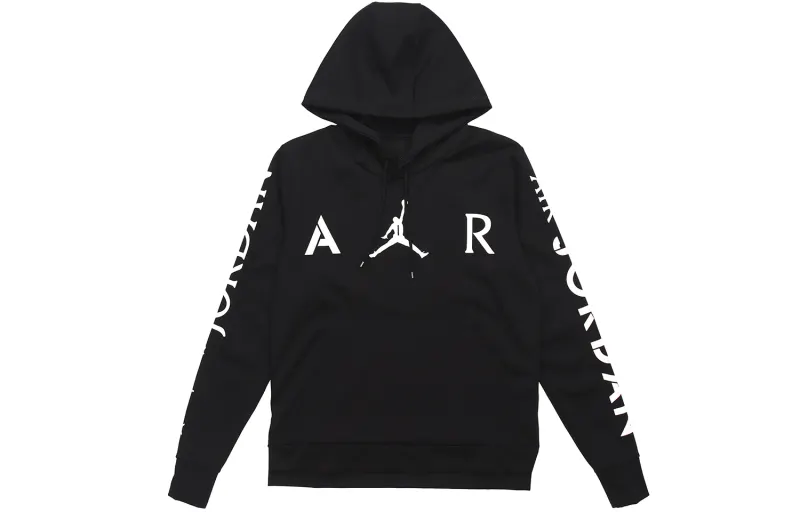 Jordan Sweatshirts Men's Black Hooded Moderate Regular