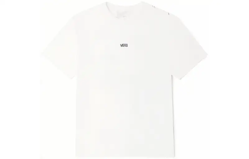 Vans T Shirts Unisex White Crew Neck Moderate Straight Fit