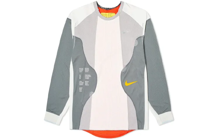 Nike ISPA T-Shirts Men's Gray Crew Neck Moderate Straight Fit