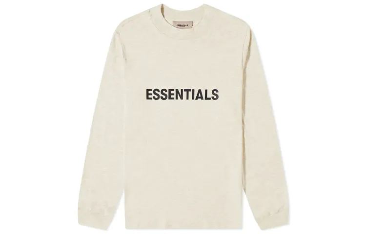 Fear Of God Essentials Ss20 T Shirts Men's Cream Crew Neck Moderate Straight Fit