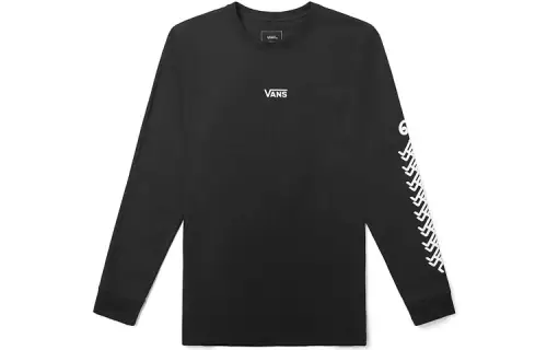 Vans T Shirts Unisex Black Crew Neck Moderate Straight Fit