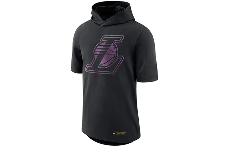 Nike T-Shirts Men's Black Crew Neck Moderate Straight Fit