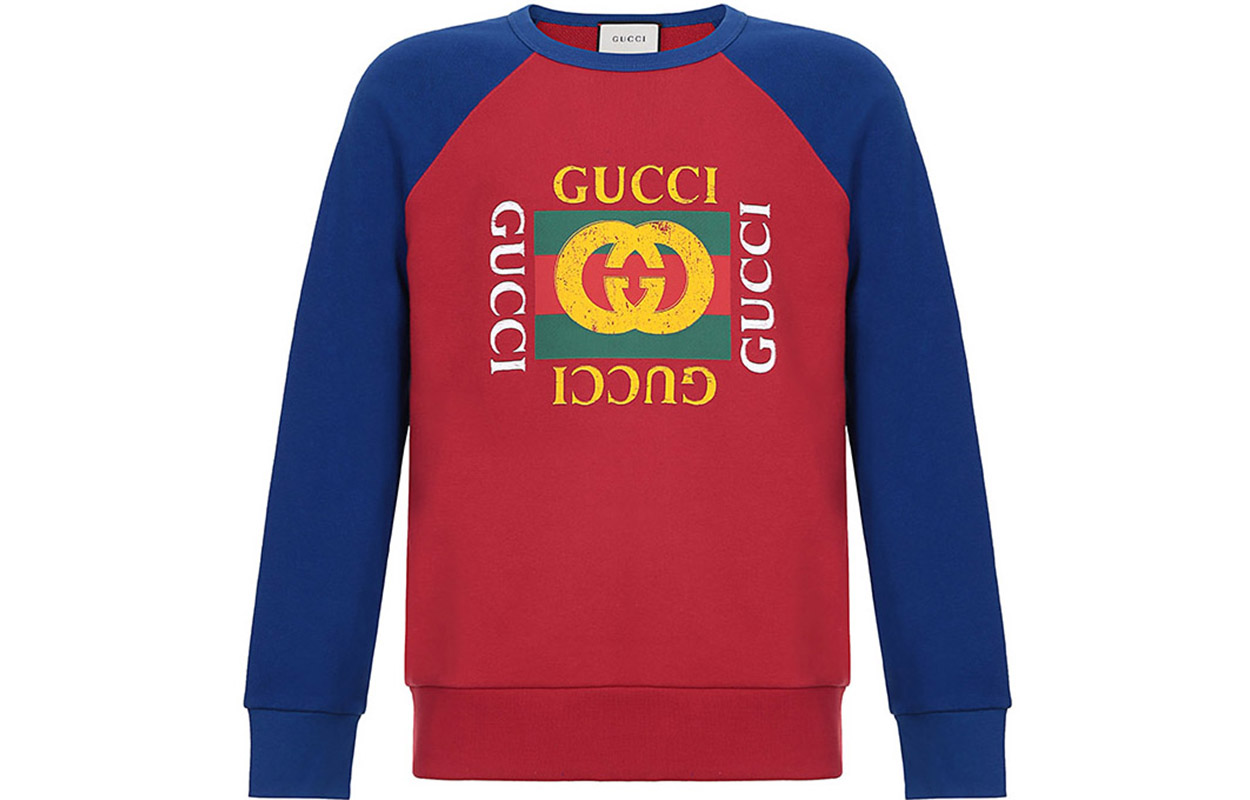 【Previous Season】Cotton jersey sweatshirt with Gucci logo