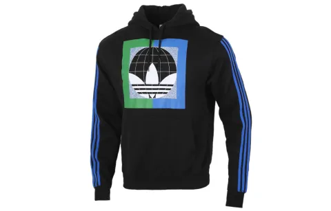 Adidas Originals GLOBE HOODIE Sweatshirts Men's Black Hooded Moderate Regular
