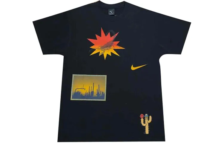 Nike T-Shirts Men's Crew Neck Moderate Straight Fit