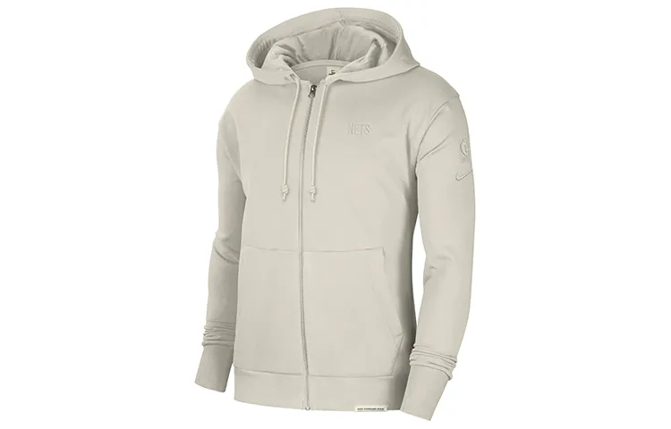 Nike Sweatshirts Men's Light Bone Hooded Moderate Cardigan