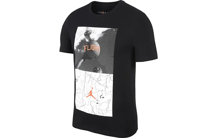 Jordan Air T-Shirts Men's Crew Neck Moderate Straight Fit