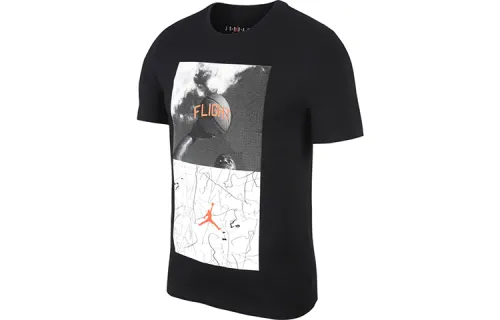 Jordan Air T Shirts Men's Crew Neck Moderate Straight Fit