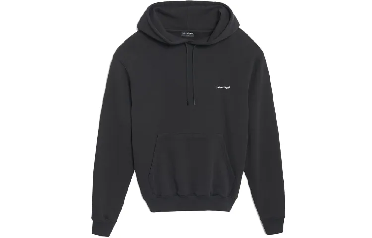 Balenciaga Small Contrast Logo Print Hoodie