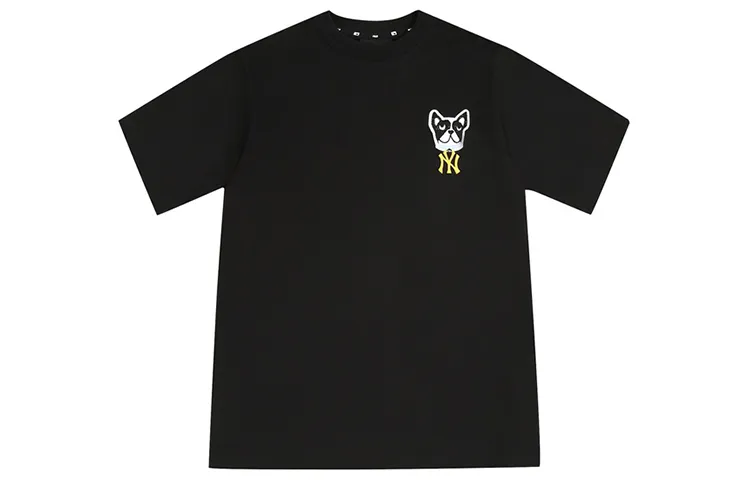 MLB New York Yankees T-Shirts Unisex Black Crew Neck Moderate Straight Fit
